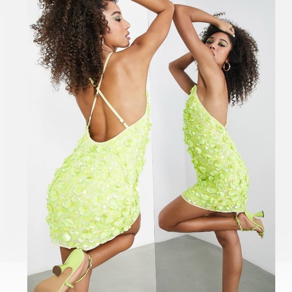 ASOS EDITION - RARE y2k sequin mini cocktail dress - Picture 1 of 8